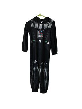 STAR WARS DARTH VADER FLEECE UNION ZIP UP PAJAMA SUIT BOYS SIZE 12